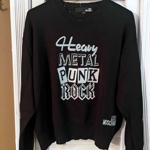 Black love Moschino sweater nwot